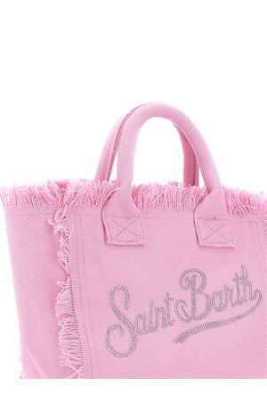 Borsa in canvas di cotone rosa SAINT BARTH KIDS | COL000100403L